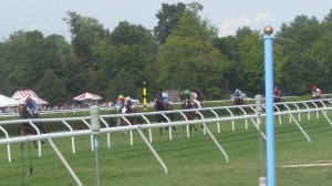coming down the stretch infield