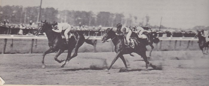 Whisk Broom & Joe Notter win the 1913 Suburban. Keeneland-Cook.
