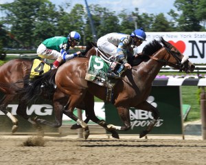 Sweet Reason gets her second G1 win in the Acorn on the Belmont undercard, Irad Ortiz up. Photo credit NYRA/Adam Coglianese