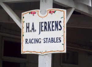 Jerkens sign at Saratoga