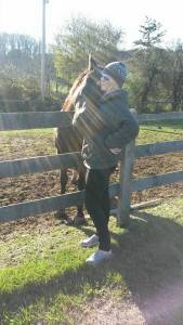 Jo Deibel and Deacon. Photo courtesy of Angel Acres. 