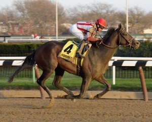 Flexibility and Irad Ortiz Jr. win the Jerome at Aqueduct earlier this month. NYRA/Chelsea Durand