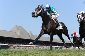 Azar and John Velazquez. NYRA/Adam Coglianese photo